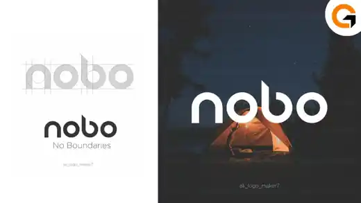 Nobo logo and brand identity presentation