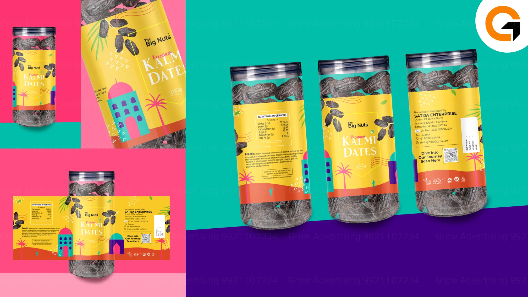 Kalmi dates packaging